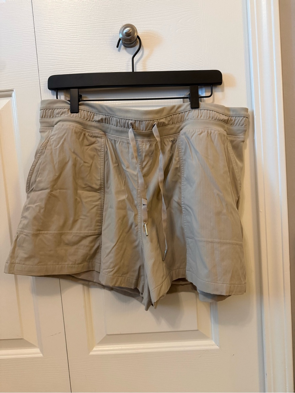 lululemon athletica Light Khaki Drawstring Athletic Shorts